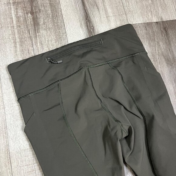 Lululemon Athletic Pace Rival MR Crop Yoga Pants Dark Olive Women’s Size 4 - Picture 7 of 10